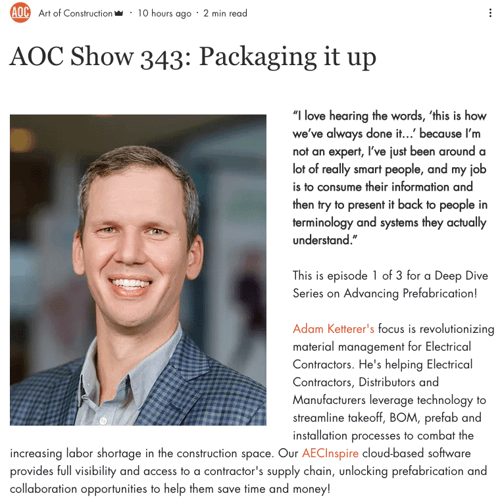 Transforming Material Management: Adam Ketterer on The AOC Podcast