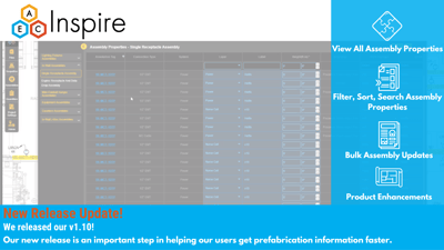 CHECK OUT HOW AECInspire's LATEST RELEASE V1.10 ENHANCES YOUR PREFAB DATA!